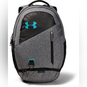 Under Armour Gray and Black Backpack with Blue Accents